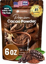 6oz Cacao Powder, 100 Natural Pure, Unsweetened, Rich Chocolate Flavor, for