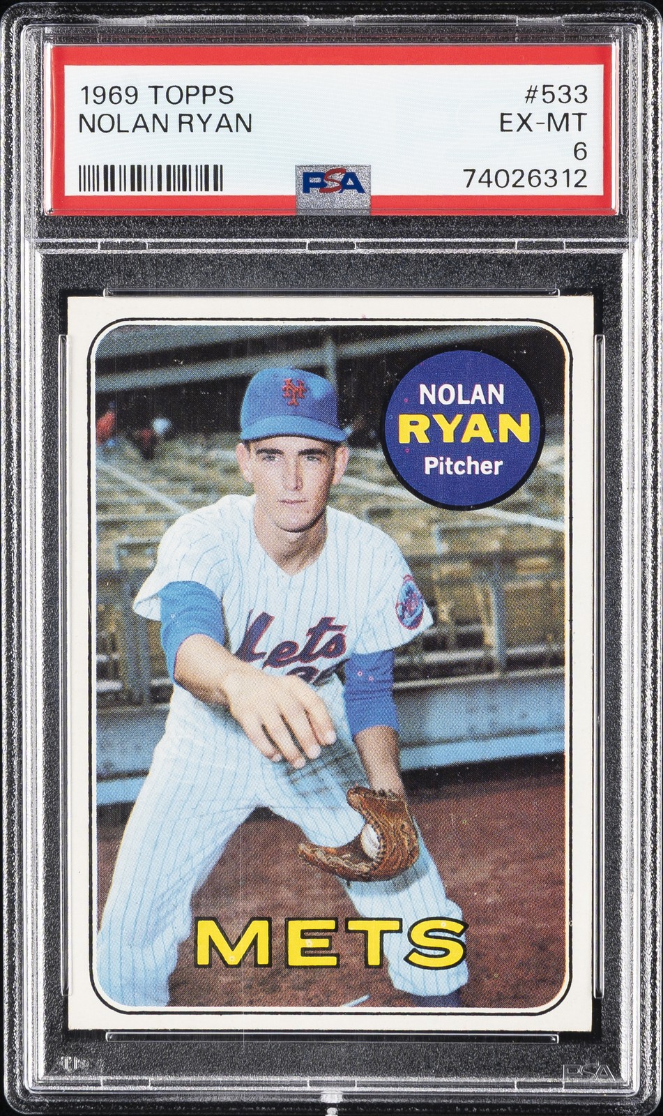 1969 TOPPS #533 NOLAN RYAN PSA 6