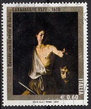 Repubblica Italiana 2010 "400° morte Caravaggio"0,60€ singolo usato