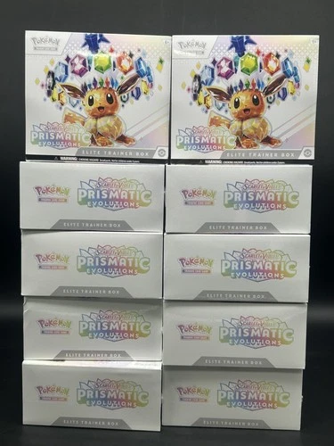 Lot of (10) Pokemon TCG Prismatic Evolutions Elite Trainer Box SEALED ETB