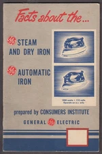 Facts about the General Electric Steam & Dry & Automatic Iron booklet ca 1950s
