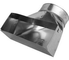 GRAY METAL SOUTH 12X6X8-113R 90 Register Boot 12x6x8 Galvanized