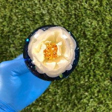 Mrgrip 2.25 Inch Resin White Flower Round Shift Knob 12mmx1.25 Nissan Toyota Car