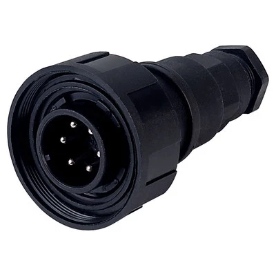 Bulgin 6 Pole IP68 Pin Connector Standard Buccaneer Flex Cable Mount 3A