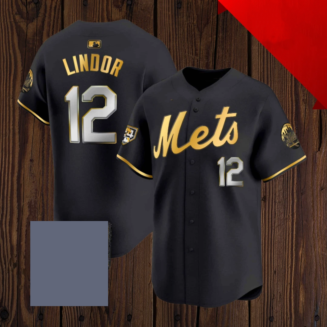 Francisco Lindor #12 Mets Black Jersey All Sizes S-5XL DO5170 | eBay