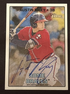 2016 Topps Heritage Minor League Austin Riley Real One Auto Autograph #ROA-ARI