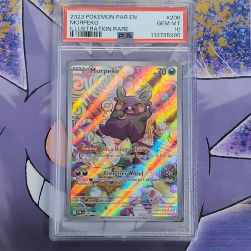 Pokémon Morpeko Illustration Rare Holo 206/182 SV04 Paradox Rift PSA 10