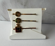 New Authentic CHANEL Hair Pins 3Pcs Set Beauty Gift Coco Logo Hair Bobby Pins