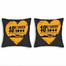 Set of 2 Decorative Throw Pillow Covers 18x18in - Modern Heart Design 