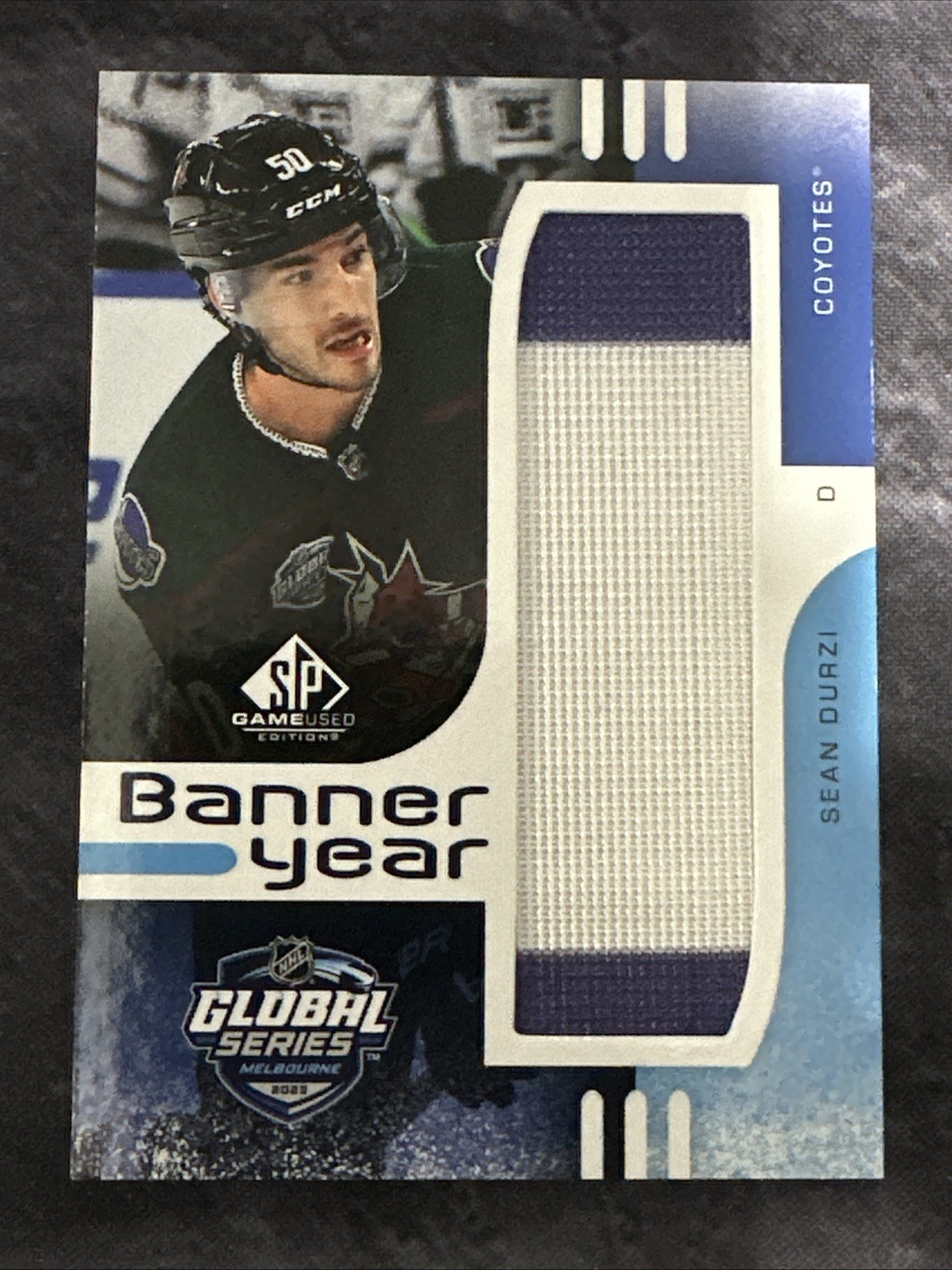 2024-25 SP Game Used Banner Year Global Series BYGS-SD Sean Durzi Utah Mammoth