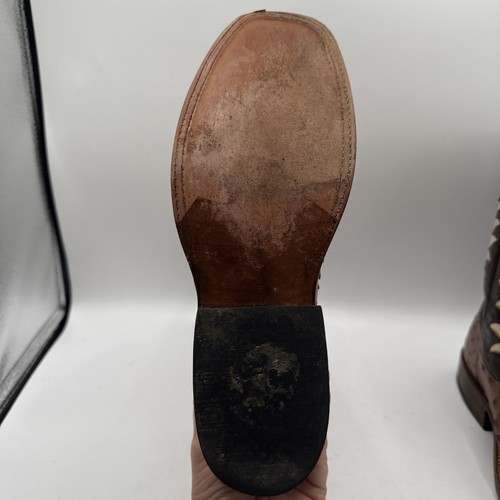 Rios of Mercedes Women’s Brown Quill Ostrich Boots Sz 8.5 B Cutter Toe - Picture 11 of 24