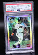 1998 Topps M19 Barry Bonds Refractor PSA 8 Pop 16 Mystery Finest Bordered
