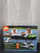 Ozark Trail Rapid Rider 2 Inflatable Tube 2 Person 24 Drink Cooler Extras New