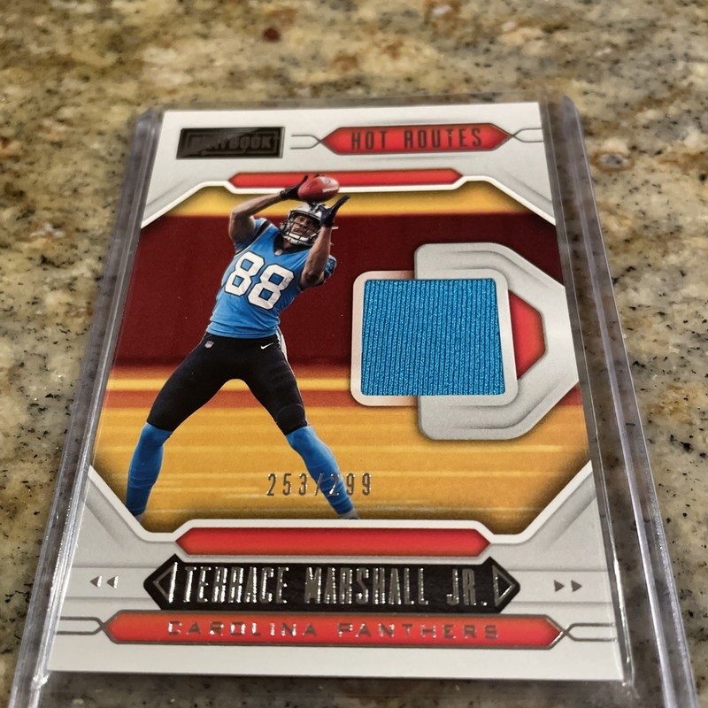2021 Playbook Terrace Marshall Jr.  Patch Hot Route only/299 HR-TMJ RC Panthers