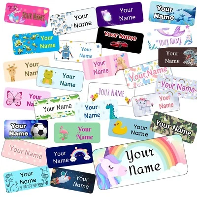 Name Labels for Clothes and Lunch Boxes, Stick on Name Labels, Waterproof - Image 1 of 4
