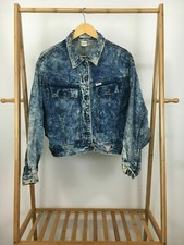 Rare Vtg Georges Marciano Guess 80s Acid Wash Denim Jean Cropped Jacket Xl Usa