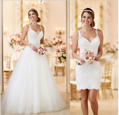 2 in 1 wedding gown