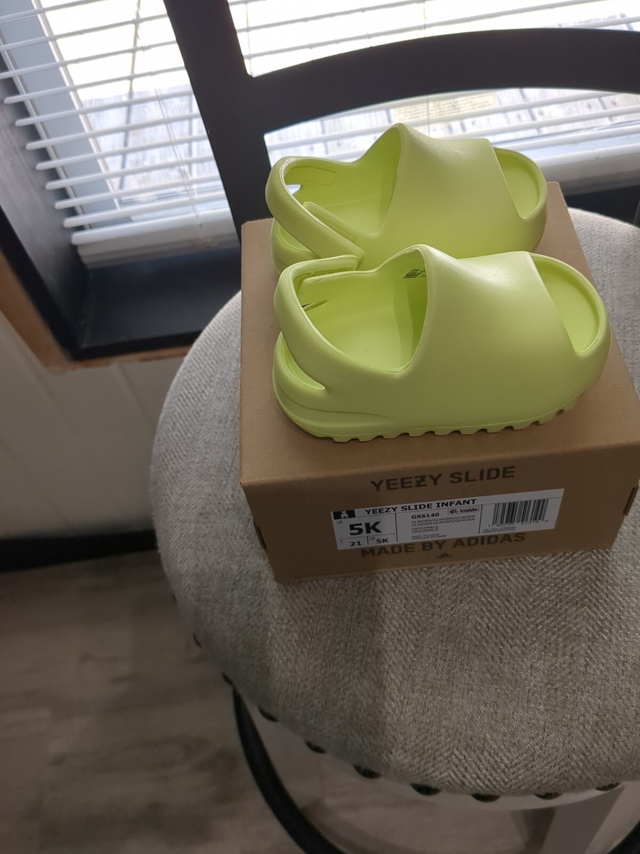 アディダス YEEZY SLIDE GLOW GREEN ADIDAS 25.5 Men's adidas Yeezy Slide Glow Green/Glow Green/Glow Green