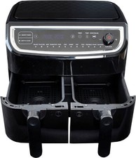 9 Liter Airfryer, Digitale XXL Doppel Heißluft-Fritteuse, Gastronoma 18290003