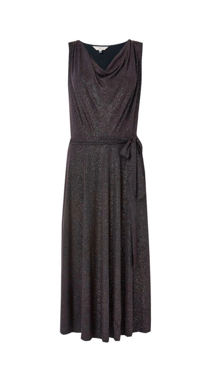 Billie Blossom Petite Pink Glitter Cowl Neck Midi Dress.size 6.New With Tag