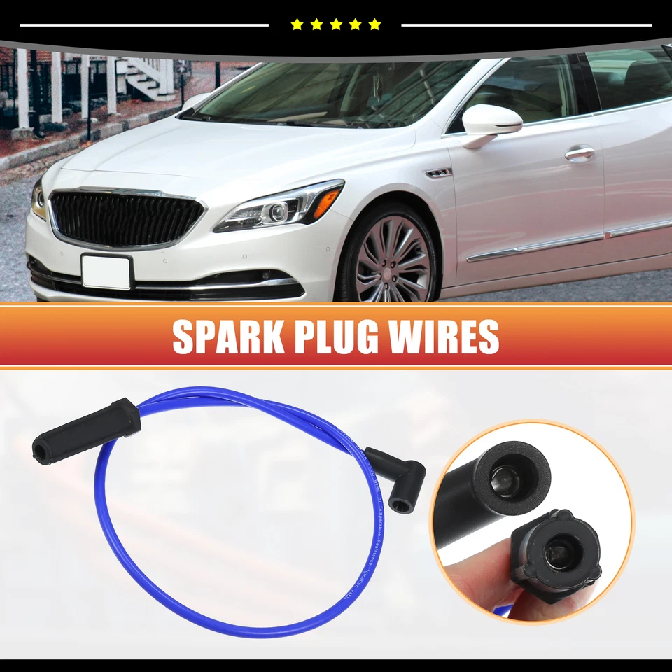 Peça de 6 fios de bobina de ignição de vela de ignição 7 mm compatível com Chevrolet Impala 2000-2005 - Imagem 2 de 4