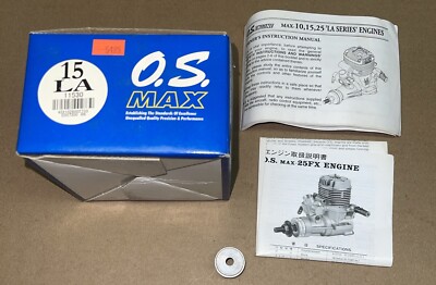 OS Max 15LA  Nitro RC Engine *BOX & Manual ONLY* - Vintage
