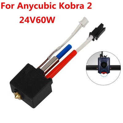 Extruder Head Brass Nozzle 24V 60W For ANYCUBIC Kobra 2 Series 3D Printer lot.