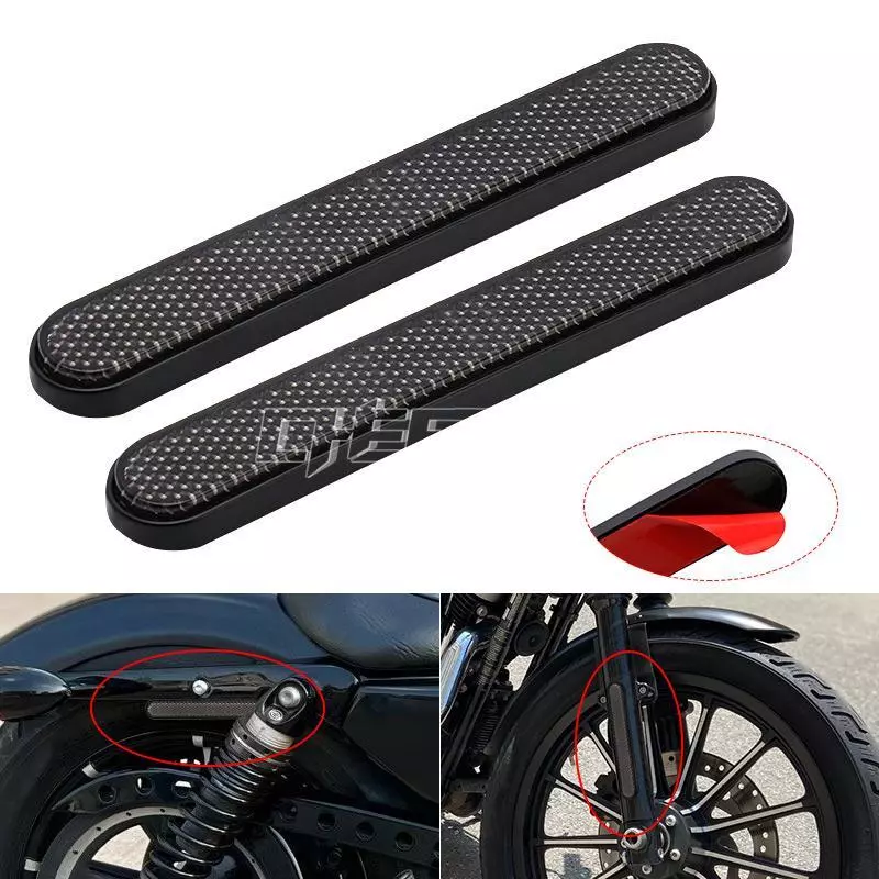 Smoke Motorcycle Front Rear Fork Leg Reflector Reflective Sticker Fit For Harley