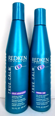 2pc Combo Redken TRUE CALM CHILL SHAMPOO 10.1 oz Ease Up Conditioner 8.5 oz 