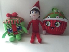 3 Pc Various Christmas Plush Stuffed Animals Toys Decorative Items Kids Toys
