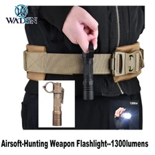 Metal Tactical Flashlight Military Helmet Light Hunting Super Bright Mount Clip