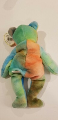 RARE 1996 Ty Beanie Baby Peace Bear ORIGIINAL Suface errors