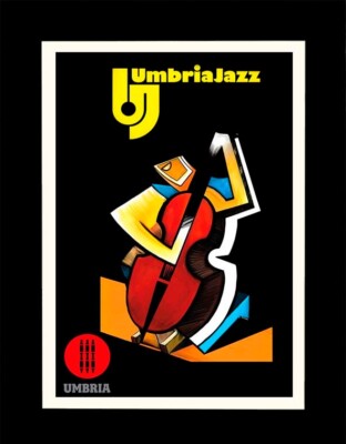 Poster Vintage Concerto Festival Jazz – Manifesto Publicitaire Italien – Neuf