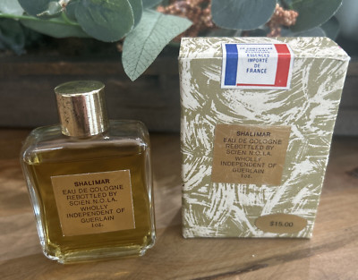 Guerlain Shalimar 1 oz Women's Eau de Cologne Open Box~3/4 FULL