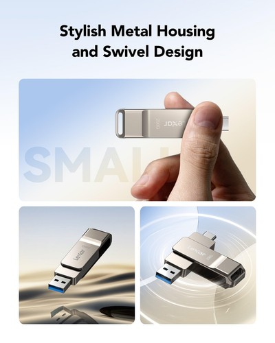 D40E 256 Go Double clé USB 3.2 Gen 1 Type-C Jump Drive clé USB-C Flash Drive ... - Photo 5/8