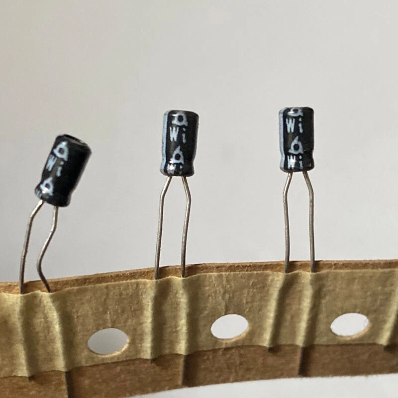 Condensador electrolítico 85°C SAMYOUNG SRE 0.22mfd 50v 0.22uf 3x5mm 50 un. Foto 2 de 2