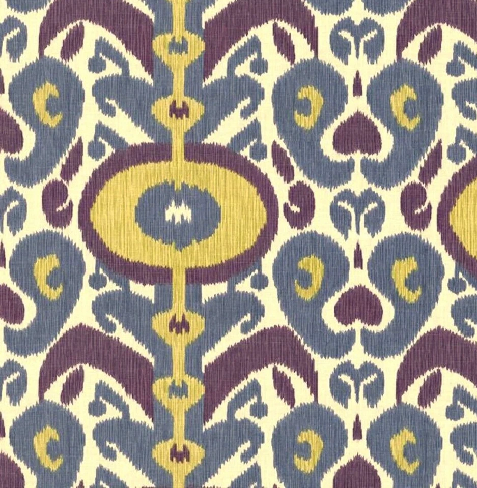 Braemore Ikat IRIS Purple Home Decor Drapery Upholstery Sewing Fabric 33" Length - Image 4 of 4