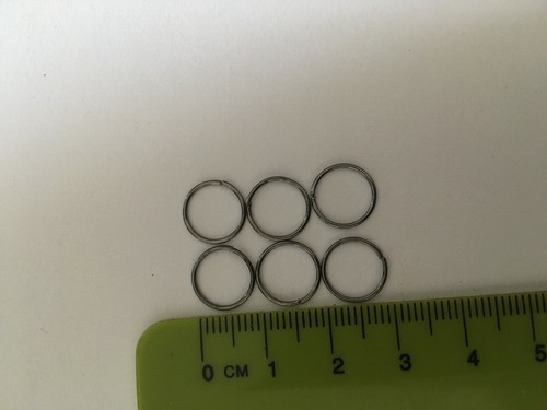 Key Split Jump Ring Lots of 5 & 10. 5mm 10mm. Dull Silver Black - Picture 7 of 8