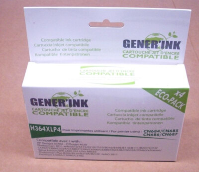 Tinte x4 Eco Pack kompatibel für HP 364XL Photosmart Plus B209 B210 eAIO 2011