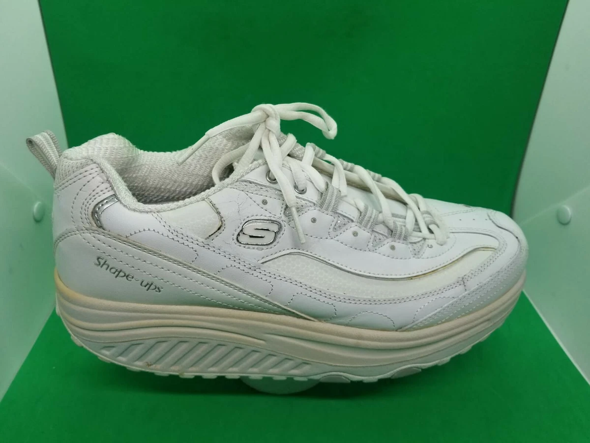 Skechers Shape Ups 11800EW Women's White/Silver Fitness Workout Sneaker Sz  10 EW