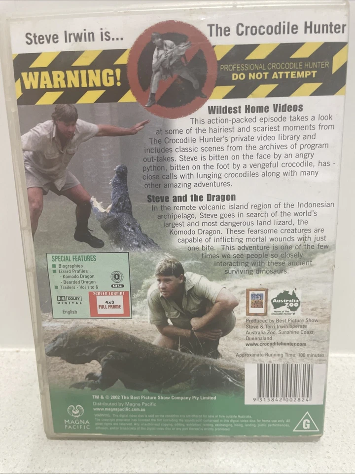 The Crocodile Hunter, Vol. 2 (DVD, 2011) Steve Irwin - Scariest Moments Reg All - Image 4 of 4