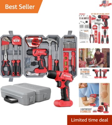 All-in-One 8V Electric Drill Driver & Household Toolkit - Complete Home Solution