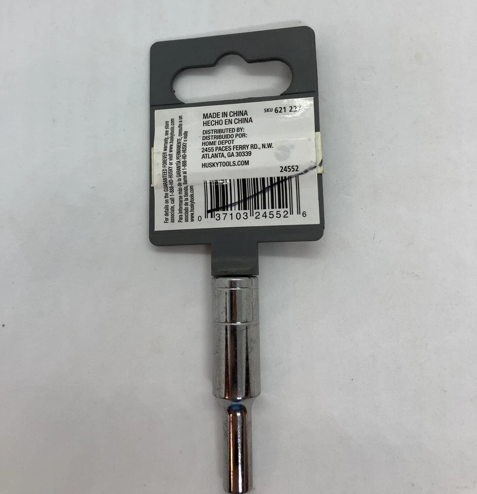 Lot Of 4 HUSKY 1/4 Inch Drive 6 Point Deep Metric Sockets Chrome Polished T1 - Image 3 of 4