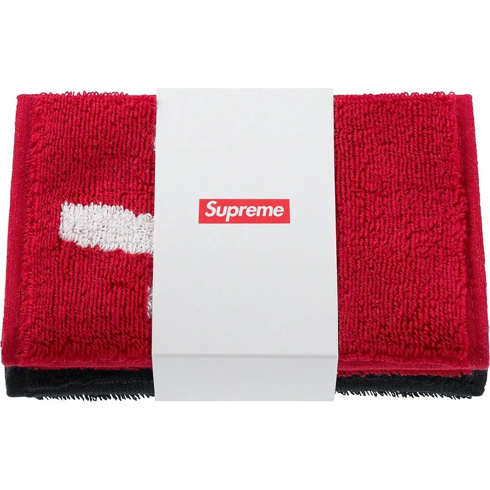 Supreme Imabari Pocket Folding Towels (set of 2) New + Free Box Logo Sticker