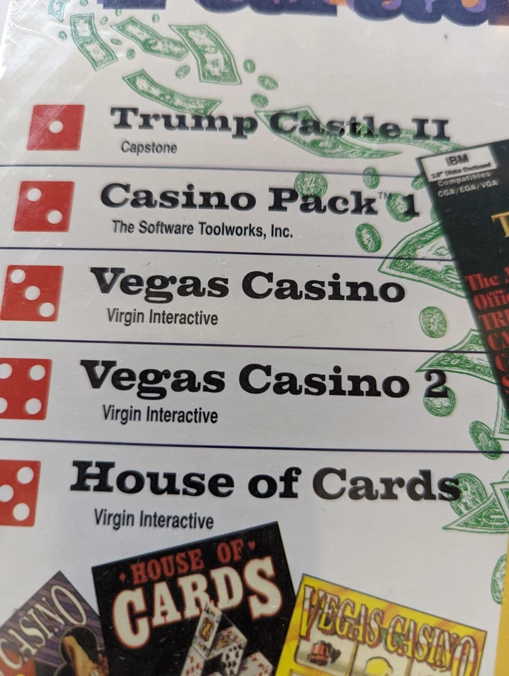 Gambler's Paradise, The Game- Mint in Shrink-wrap Trump IBM Computer Vintage - Image 2 of 4