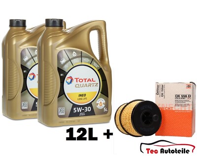 MAHLE Ölfilter + 12L Motoröl Total LongLife 5W30 VW Touareg Phaeton 5,0 TDI V10