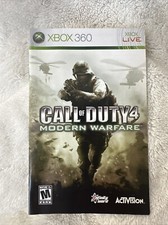 XBOX 360 Manual Only Calm Of Duty 4 Modern Warfare