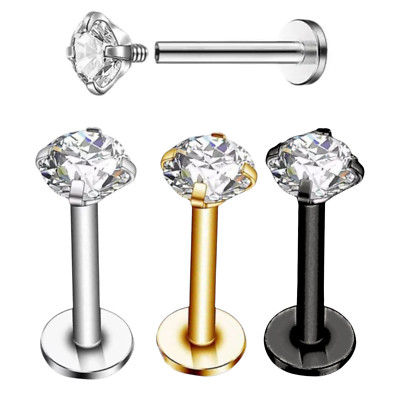 Piercing Lippenpiercing Labret  Silber Madonna Monroe Tragus Piercing Kristall