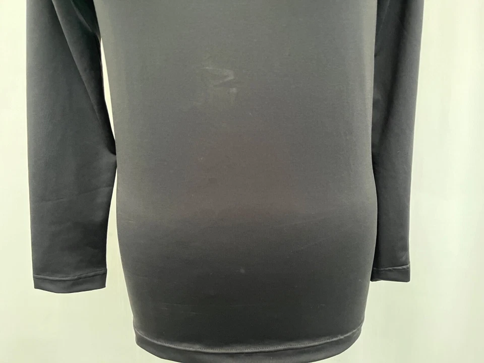 Rhino Men's Black Long Sleeve Base Layer S/M Polyester Blend - Image 3 of 4