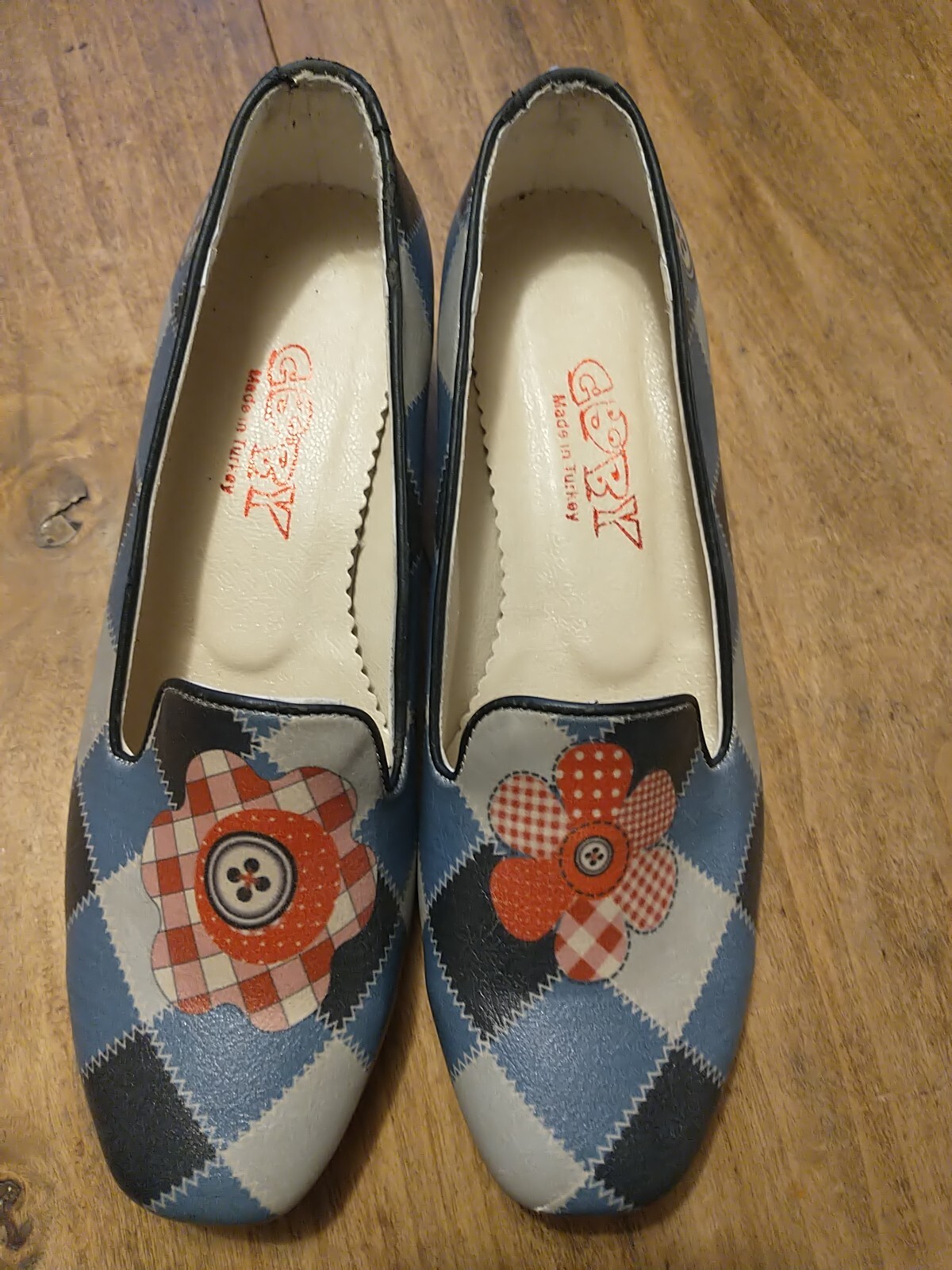 Vintage GOBY Ladies Patchwork Heels - image 1